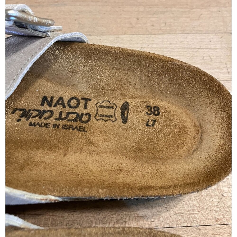 Naot Womens Fresno Suede Leather Sandals Size US 7 EU 38 White Beige Tan SP NWOT - Picture 6 of 11